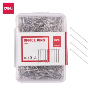 deli E0023 Office Pin, #2, 24mm, 1'', Silver