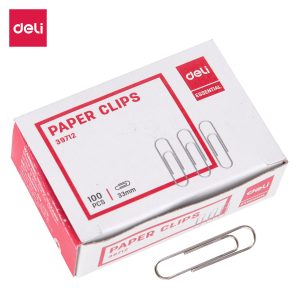deli E39712 Paper Clips, #4, 33mm, Silver