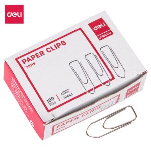 deli E39719 Paper Clips, #3, 28mm, Silver