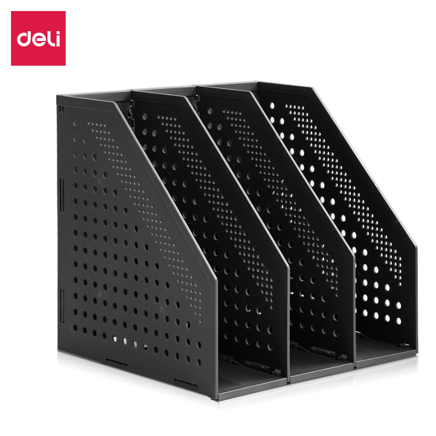deli E78995 Magazine Holder, 288*50*300mm, Light Grey