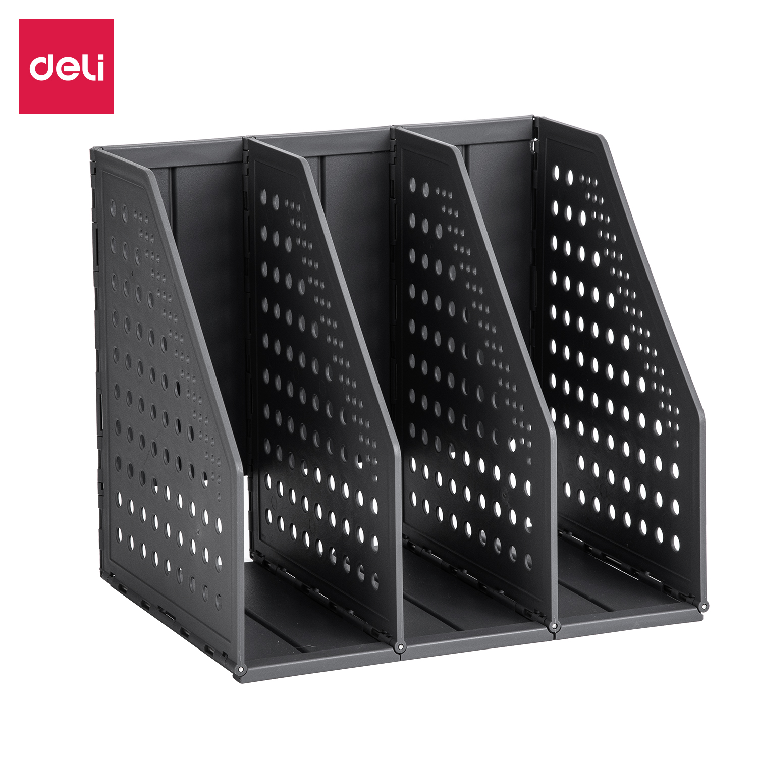 deli E79003 Magazine Holder, 200*150*180MM, Light Grey