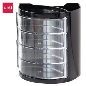 deli E9133 Pen Holder, 98×94×106mm, Black