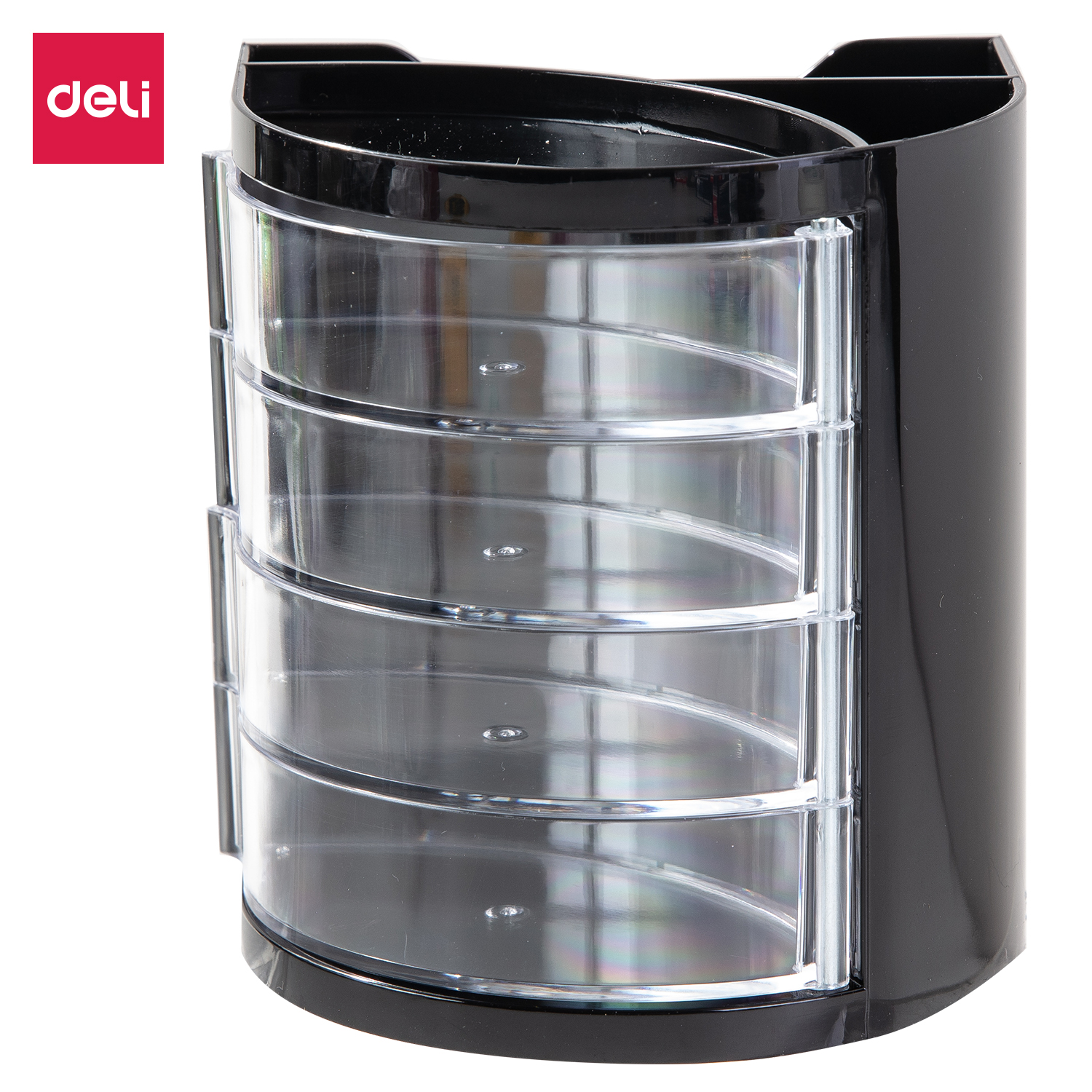 deli E9133 Pen Holder, 98×94×106mm, Black