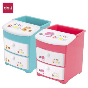 deli E9136 Pen Holder, 93.3x84x79mm, Assorted Colors