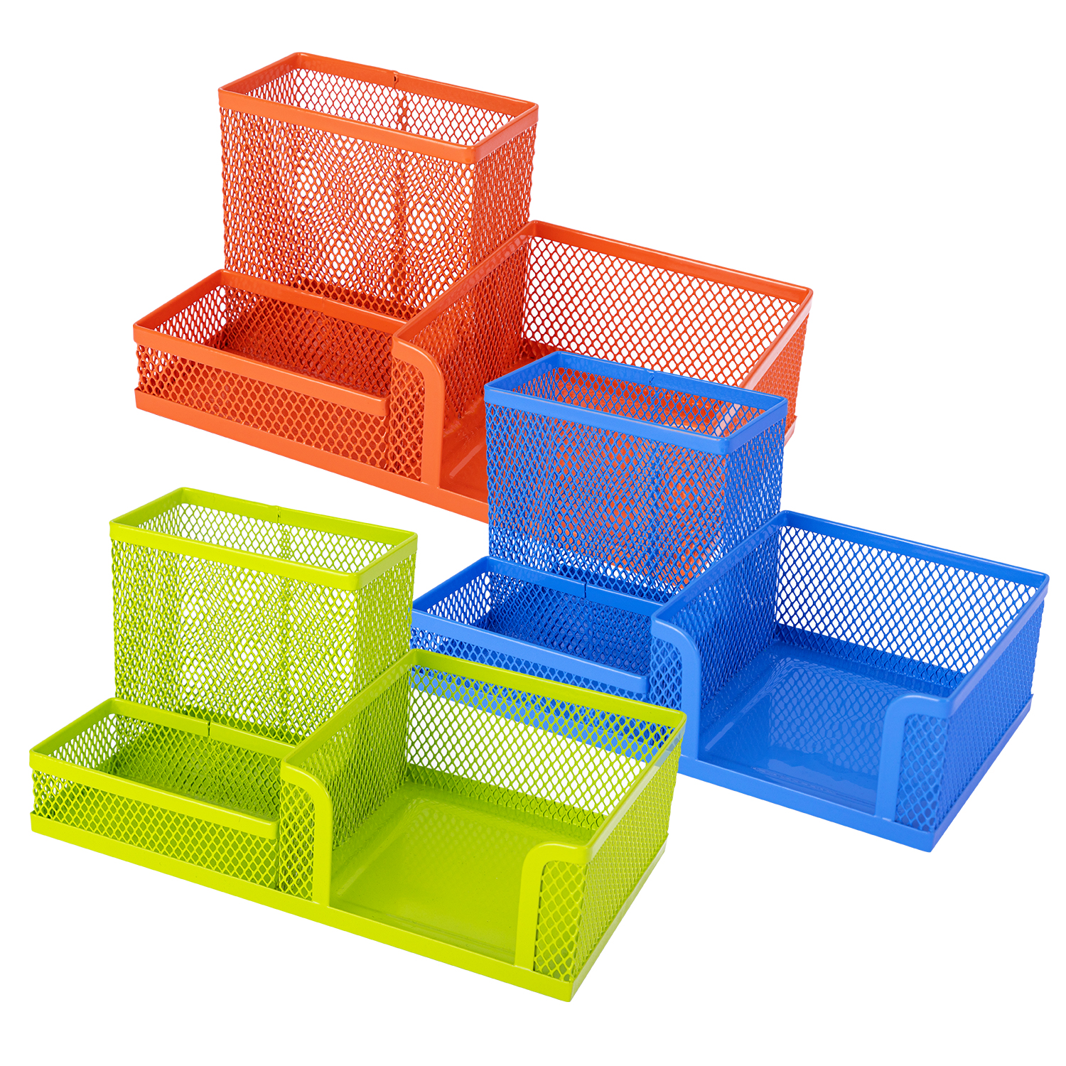 deli E9154 Pen Holder, 80×80×90mm, 70 gram, Assorted Colors