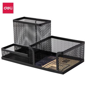 deli E9175 Desk Organizer, 215×75×53mm, Black