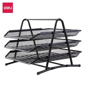 deli E9181 File Tray, 350×278×275mm, Black