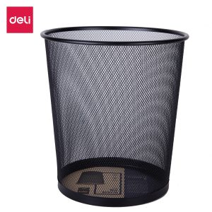 deli E9190 Waste Bin, φ266×φ218×280mm, Black