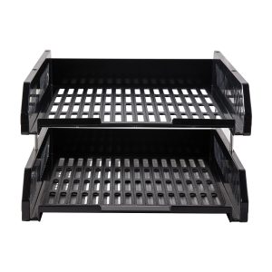 deli E9208 File Tray, 268×336×65mm, Black