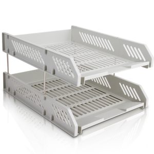 deli E9208 File Tray, 268×336×65mm, Light Grey