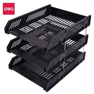 deli E9209 File Tray, 268×336×118mm, Black