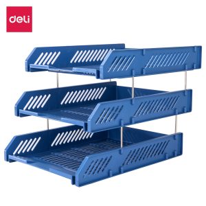 deli E9209 File Tray, 268×336×118mm, Blue
