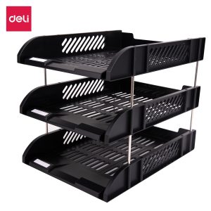deli E9217 File Tray, 258×330×109mm, Black