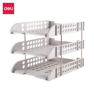 deli E9217 File Tray, 258×330×109mm, Grey