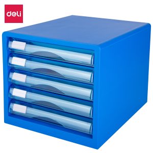 deli E9777 File Cabinet, 275×340×260mm, Blue