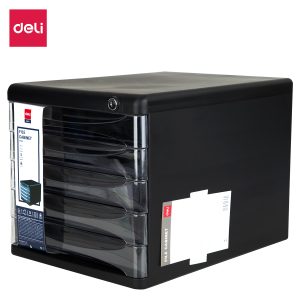 deli E9795 File Cabinet, 270×360×260mm, Black