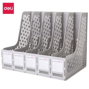 deli E9838 Magazine Container, 340×255×270mm, Grey