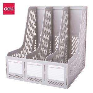 deli E9845 Magazine Container, 265×250×295mm, Grey