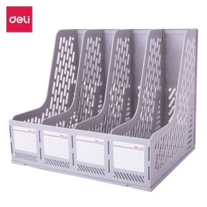 deli E9846 Magazine Container, 326×275×257mm, Grey