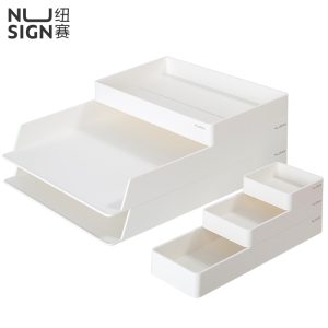 deli ENS001 Desk Organizer, 324×239×45mm, White