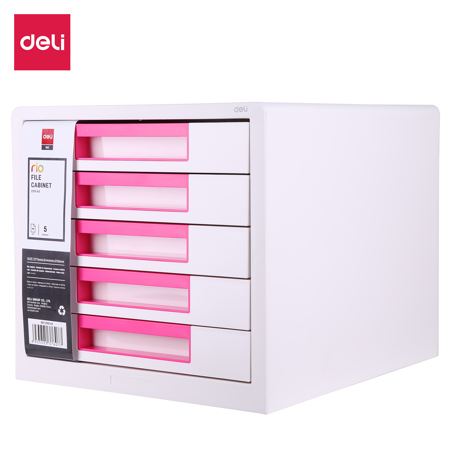 deli EZ01043 File Cabinet, 275*340*260mm, Red