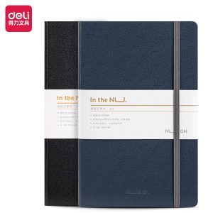 deli NS201 Leather Cover Notebook, A5-96 sheets, Assorted Colors
