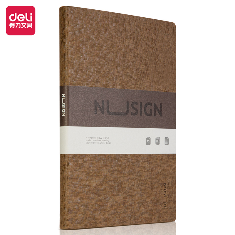deli NS262 Nusign Notebook, A5-96sheet, Brown