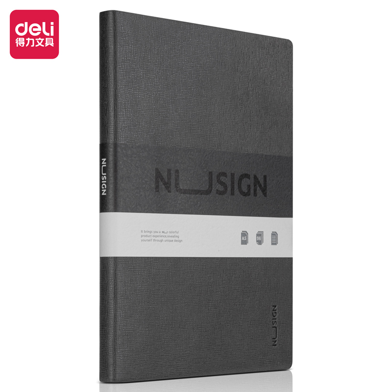 deli NS262 Nusign Notebook, A5-96sheet, Grey