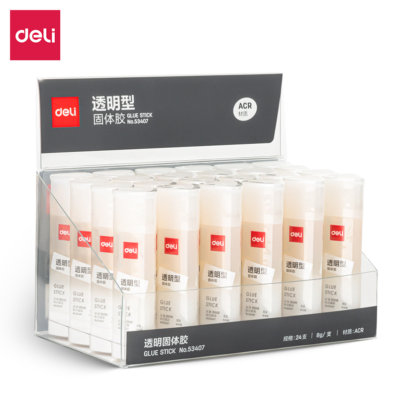 deli 53407 ACR Glue Stick, 8g, Transparent