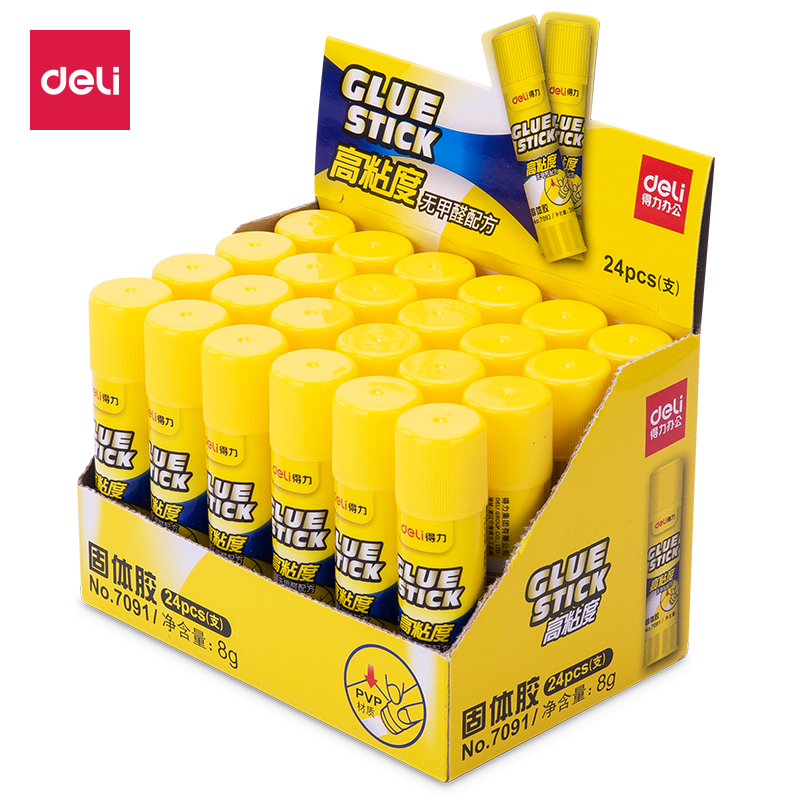 deli 7091 Glue Stick, 8g, White