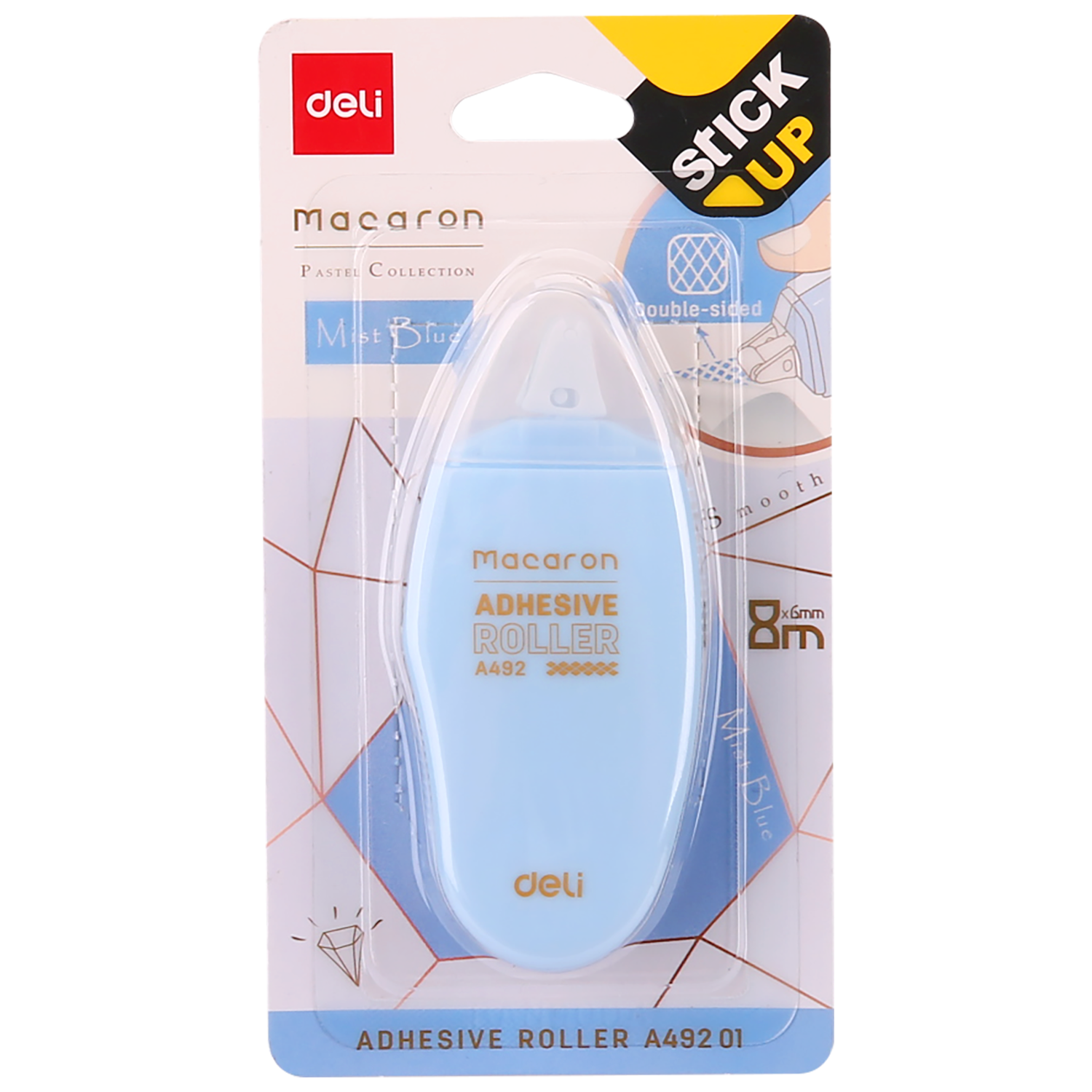deli EA49201 Adhesive Roller, 8M*6mm, Assorted Colors