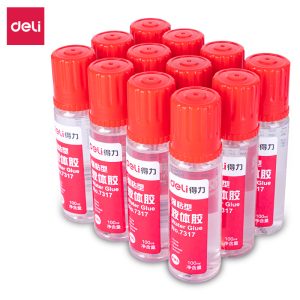 deli 7317 Liquid Glue, 100ml, Red