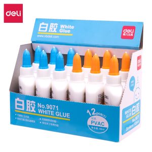 deli 9071 White Glue, 60ml, Assorted Colors