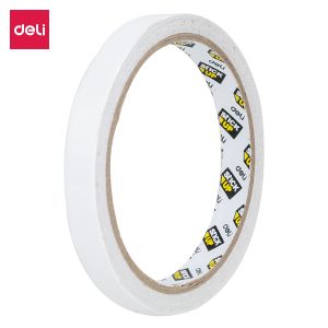 deli E30405 Double-Sided Tape, 12mm×10Y×80um(1roll/bag), White