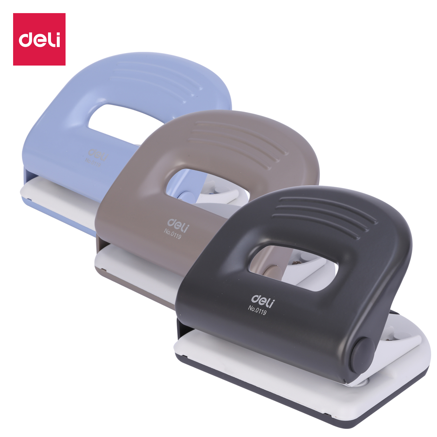 deli E0119 Punch, 25 sheets,80mm,Φ6mm, Assorted Colors