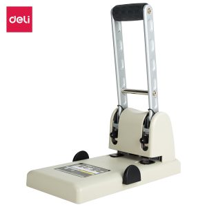 deli E0130 Heavy Duty Punch, 100 sheets,80mm,Φ6mm, White Ash