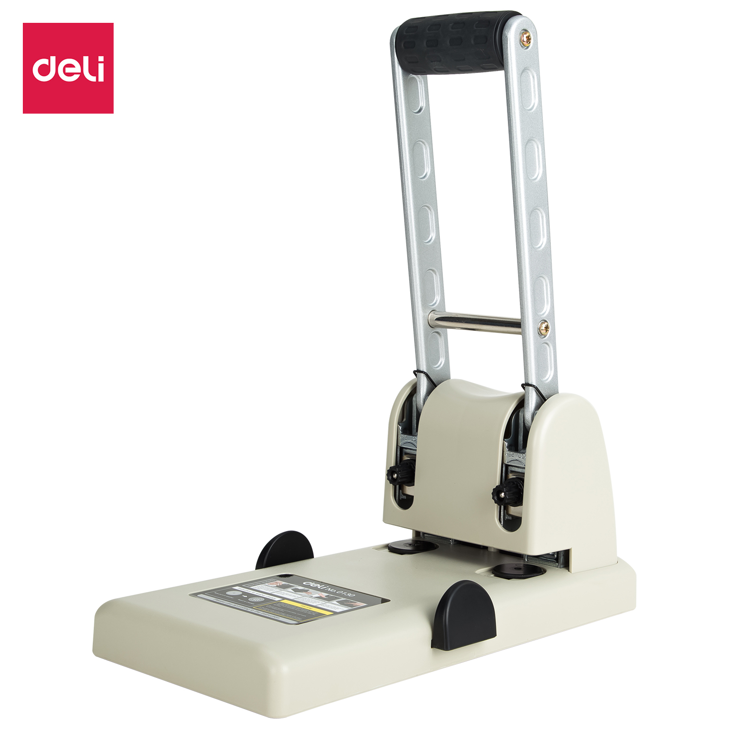 deli E0130 Heavy Duty Punch, 100 sheets,80mm,Φ6mm, White Ash
