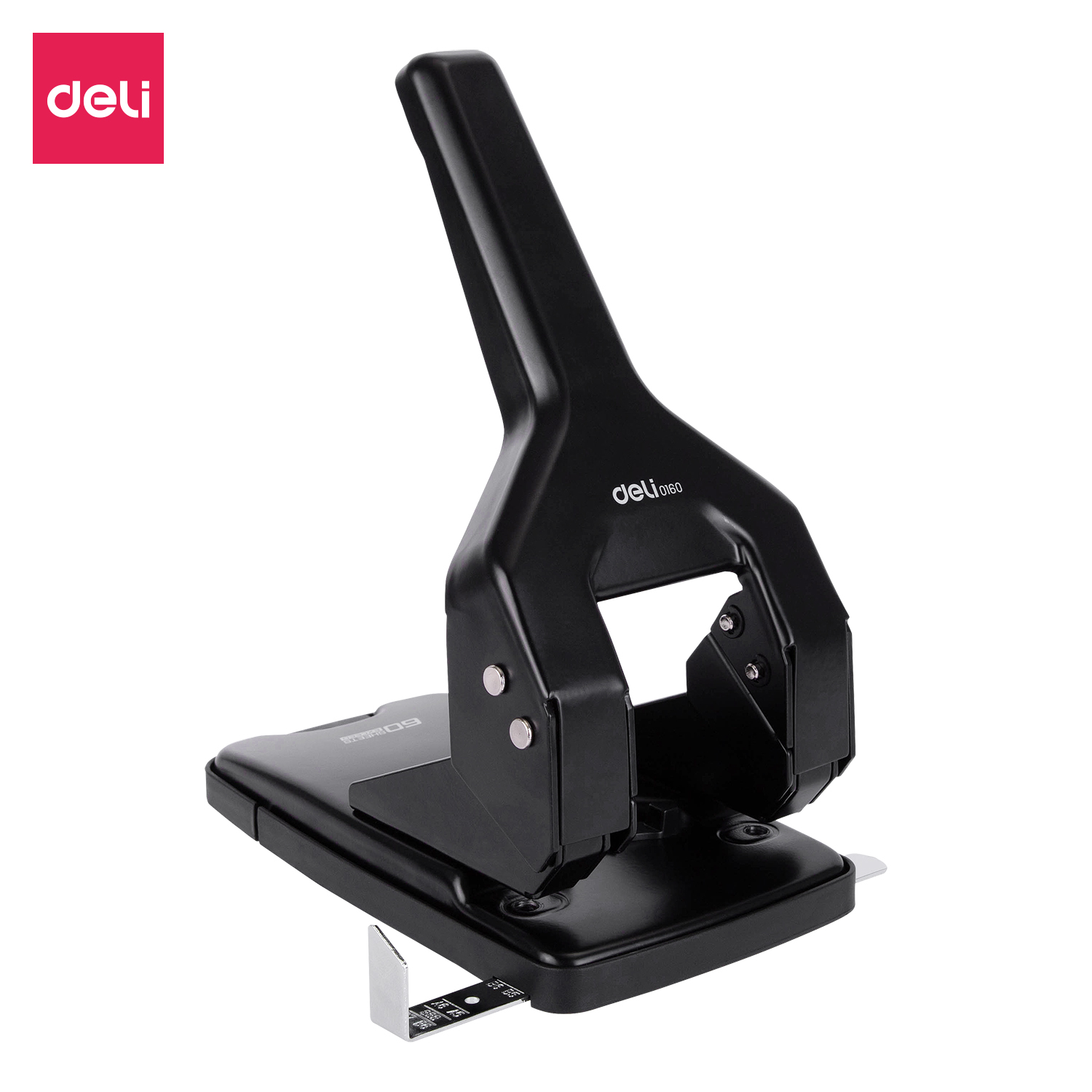 deli E0160 Heavy Duty Punch, 60sheets,80mm,Φ6mm, Black