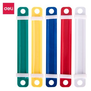deli E5548 Fasteners, 80mm 2 hole binding, Assorted Colors
