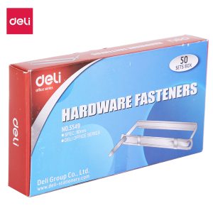 deli E5549 Fasteners, 80mm 2 hole binding, Silver