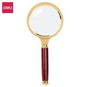 deli 9096 Magnifier, 4times，55.5mm, Golden