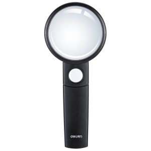 deli E9090 Magnifier, 2.5 times (5 times)，75mm, Black