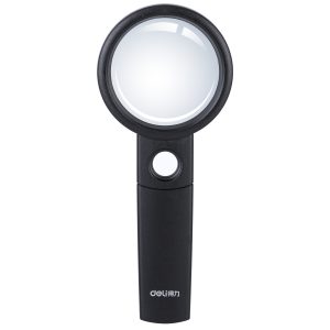 deli E9091 Magnifier, 2.5 times (6 times)，60mm, Black