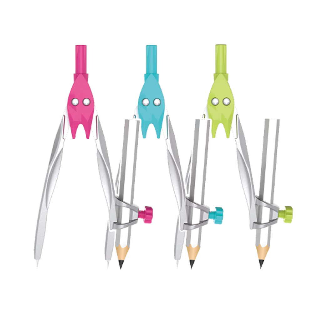 deli EH606 Compass, with a pencil Ø up to 300 mm, Assorted Colors