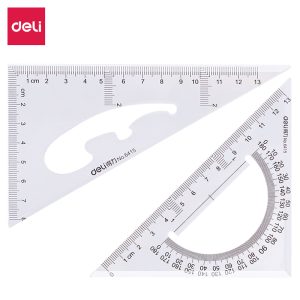 deli 6415 Set Square, 15cm, Transparent