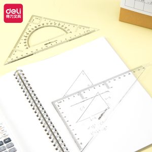 deli 6420 Set Square, 20cm, Transparent