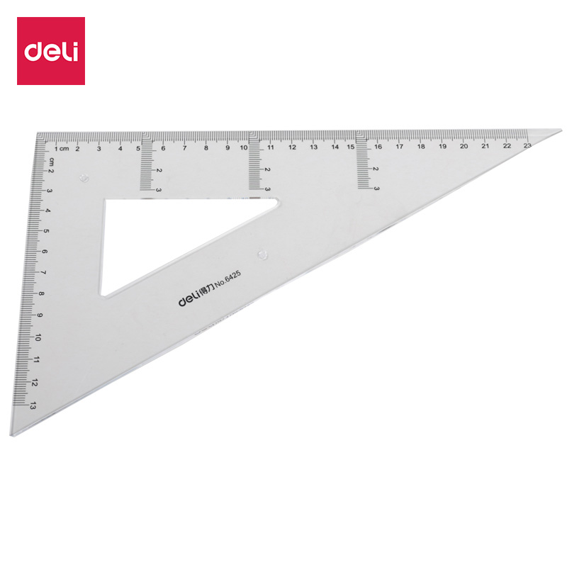 deli 6425 Set Square, 25CM, Transparent
