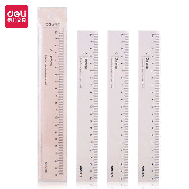 deli 79752 School Straight Edge, Transparent