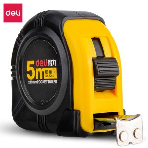 deli 8208 Steel Measure Tape, 5m, Yellow