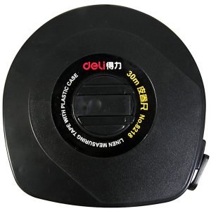deli 8218 Plastic Measure Tape, Black